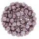 Czech 2-hole Cabochon Perlen 6mm Chalk White Teracota Purple